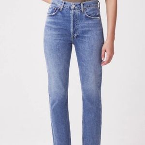 Agolde Riley High Rise Crop Jean, size 28
